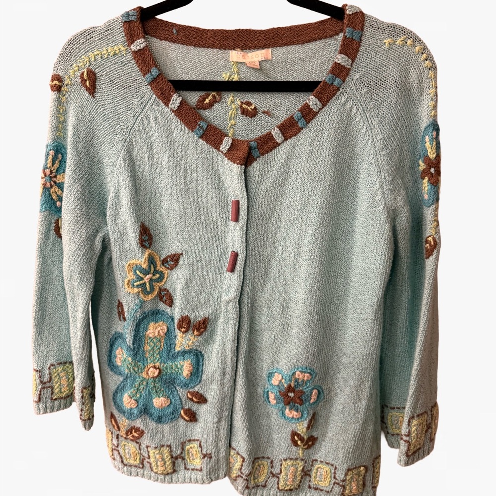 Embroidered Floral Women's Cardigan